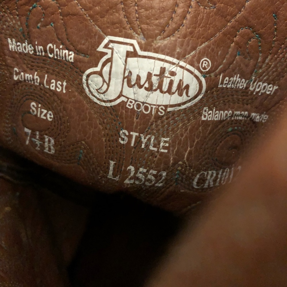 Justin Ladies Stampede Sq. Toe Sorrel Boots - Picture 7 of 7